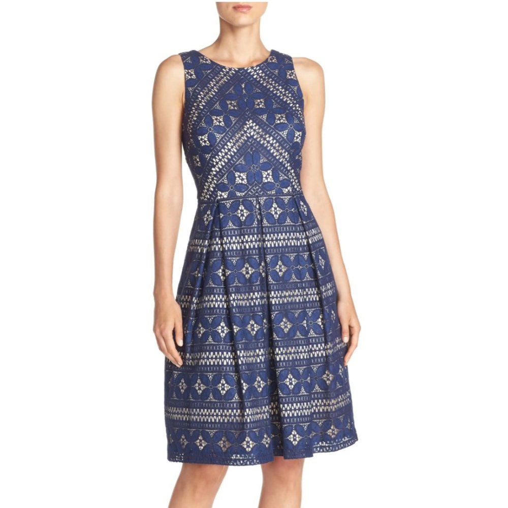 Eliza J Lace Fit & Flare Dress Nordstrom